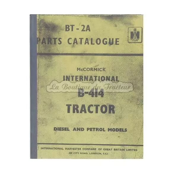 IHC B414 english parts catalogue.