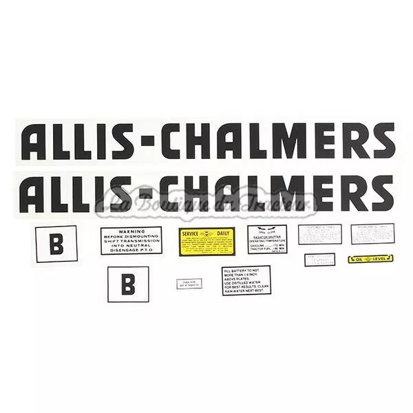 Jeu d�autocollants ALLIS-CHALMERS B