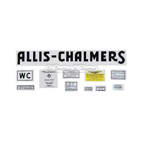 Jeu d�autocollants ALLIS-CHALMERS WC