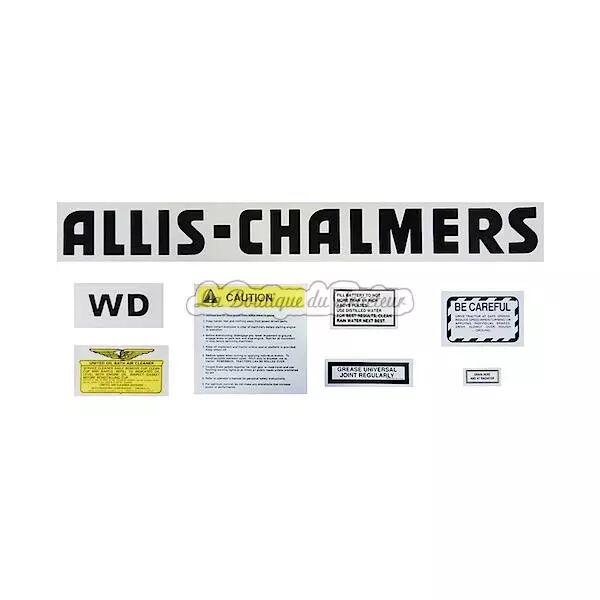 Jeu d�autocollants ALLIS-CHALMERS WD