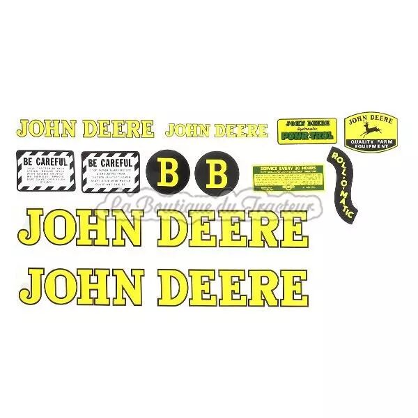 Jeu d�autocollants JOHN-DEERE B