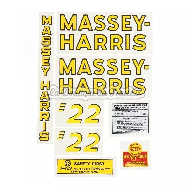 Jeu d�autocollants MASSEY-HARRIS 22