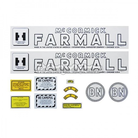Jeu d´autocollants Mc Cormick Farmall BN (12 pièces)