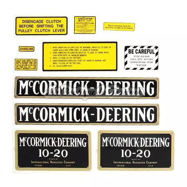 Jeu d�autocollants McCormick DEERING 10-20