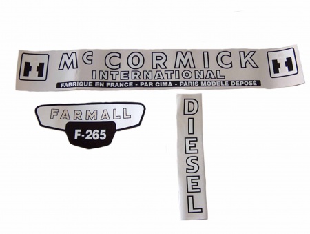 Jeu d´autocollants McCormick Farmall  F265 Diesel (11 pièces)