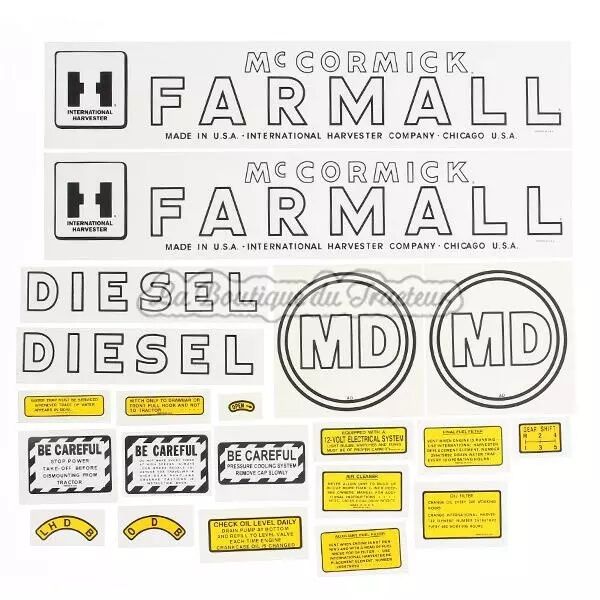 Jeu d�autocollants McCormick Farmall  MD