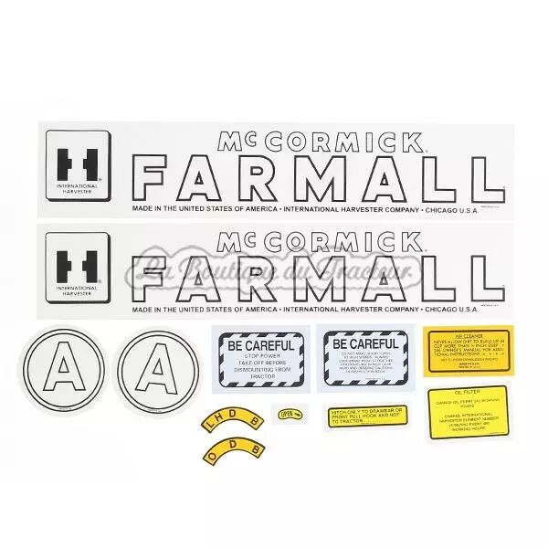 Jeu d�autocollants McCormick FARMALL A