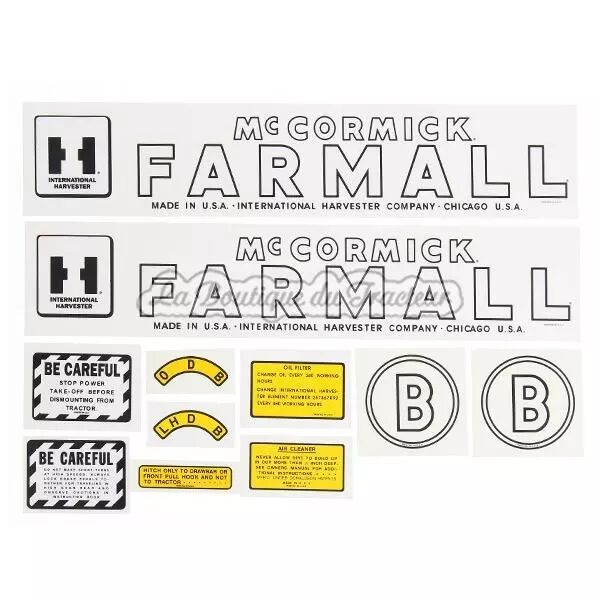 Jeu d�autocollants McCormick FARMALL B