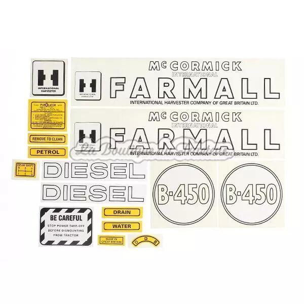 Jeu d�autocollants McCormick FARMALL B450