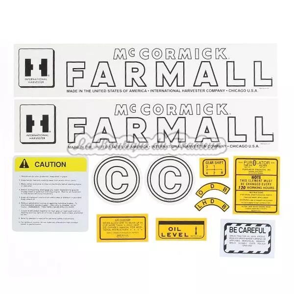 Jeu d�autocollants McCormick FARMALL C