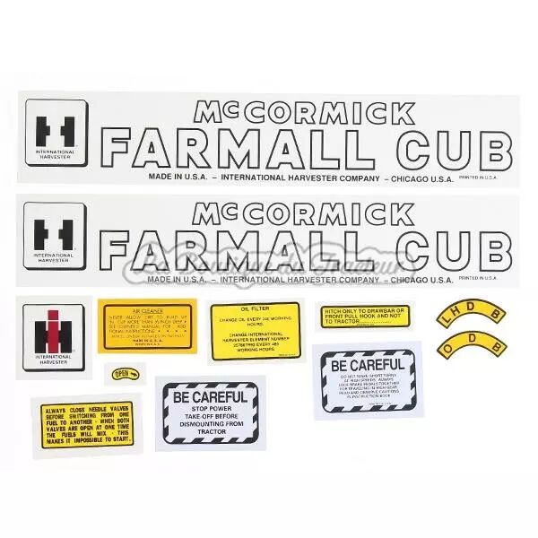Jeu d�autocollants McCormick Farmall CUB