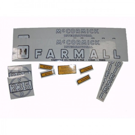 Jeu d´autocollants McCormick Farmall F235D (11 pièces)
