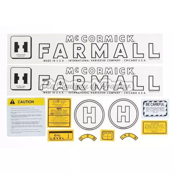 Jeu d�autocollants McCormick FARMALL H