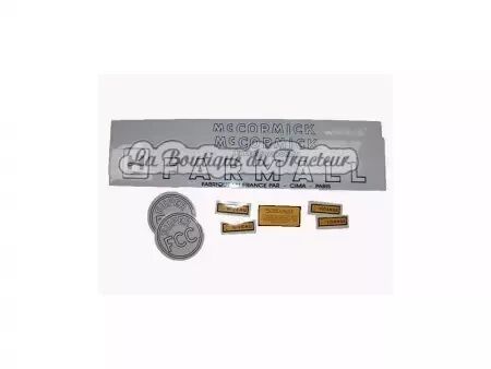 Jeu d&acute;autocollants McCormick Farmall SUPER FCC (9 pi&egrave;ces)