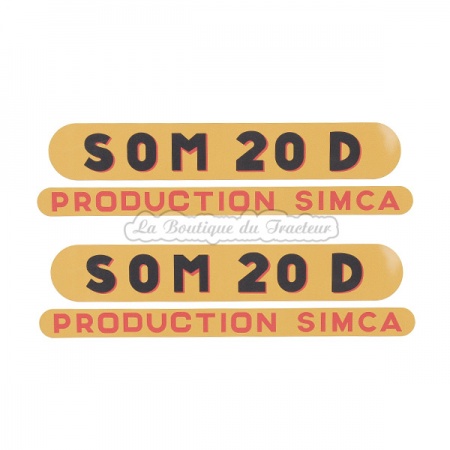 Jeu d´autocollants SOMECA 20 D (2 pièces)