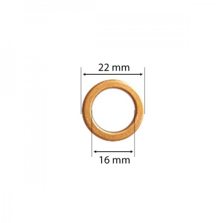 Junta de cobre para inyector 0920113 Massey Ferguson 35, 835 y John Deere 303, 505