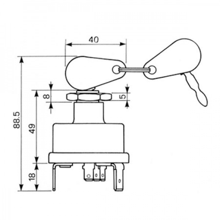 Key switch Massey Ferguson, Renault 1874120M93