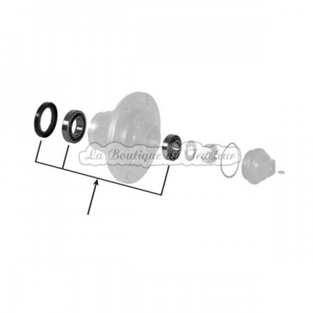 Kit roulement de roue MF 140 (OEM : 1639081M91)