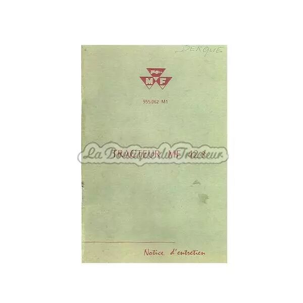 Libro de mantenimiento para MF 42.8