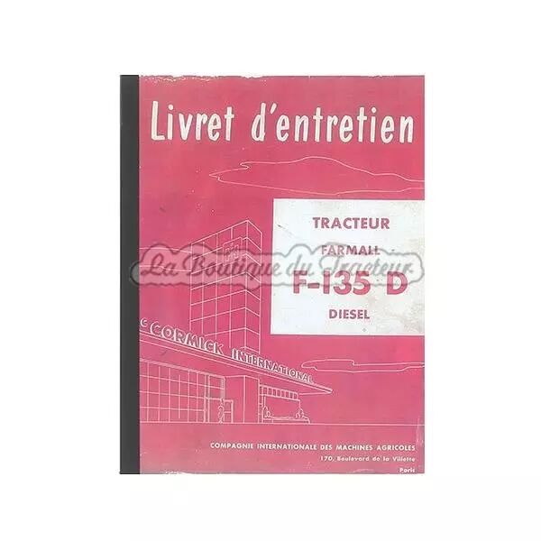 Livret d�entretien F135D