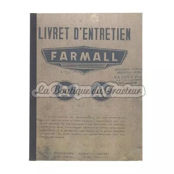 Livret d�entretien FARMALL A et AV
