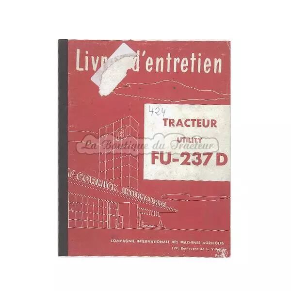 Livret d�entretien FU237D