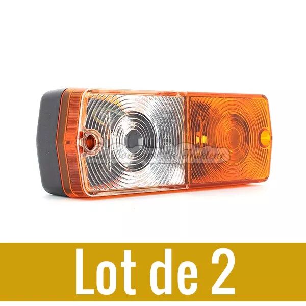 Lot de 2 feux avant gauche/droit fond plat 2 fonctions