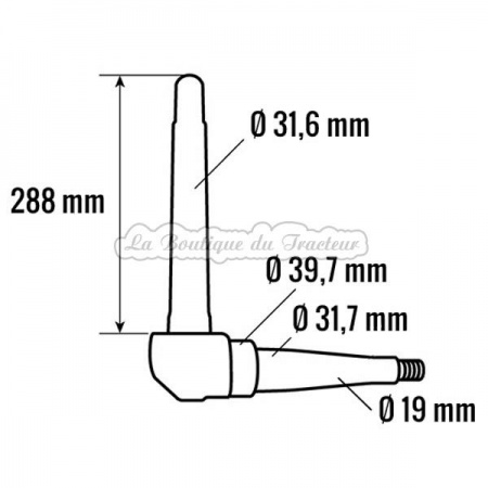 Mangueta derecha para Massey Ferguson 155, 158 (OEM : 1808910M91)