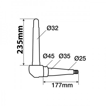 Mangueta izquierda Renault D22, D30...