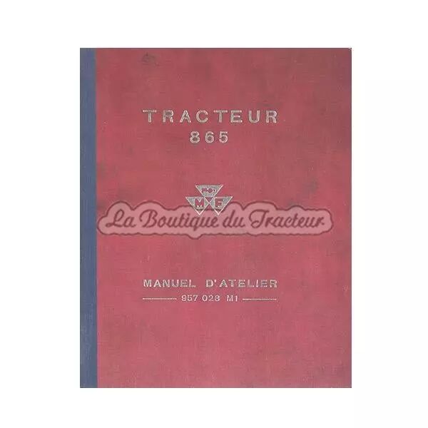 Manuel d�atelier Massey Ferguson 865