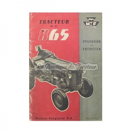 Manuel d´utilisation Massey Ferguson 65, 865