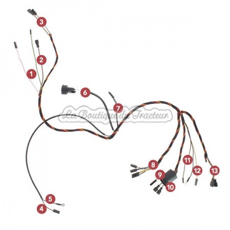 Mazo eléctrico Massey Ferguson 135, 140, 145, 148, 152 (OEM: 54935775)