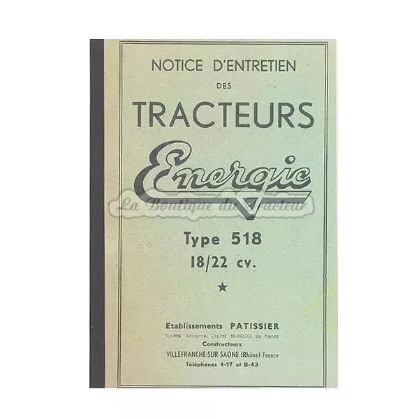 Notice d�entretien Energic 518
