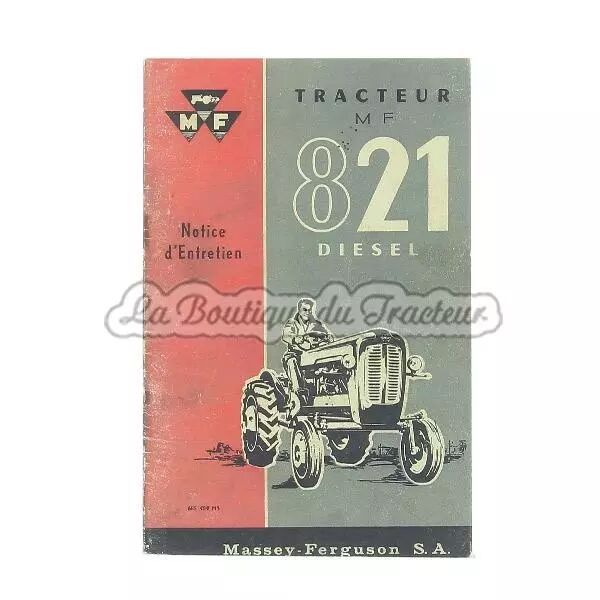 Notice d�entretien Massey Ferguson 821