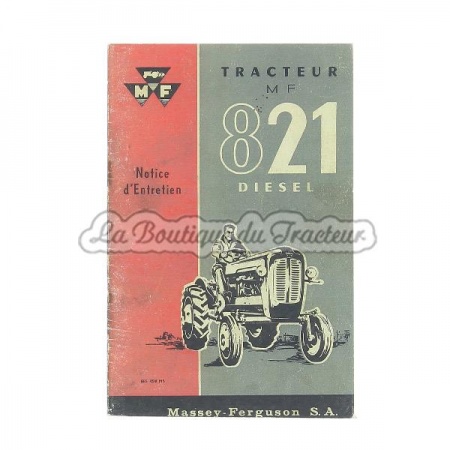 Notice d´entretien Massey Ferguson 821