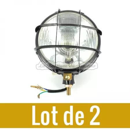 Phares avant tracteur avec grille (la paire)
