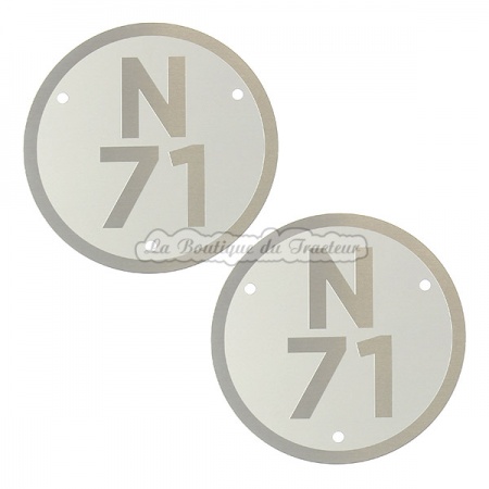Plaques de modèle Renault N71 (la paire)