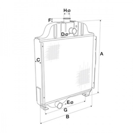Radiator David Brown 780, 885 (OEM: K922737)