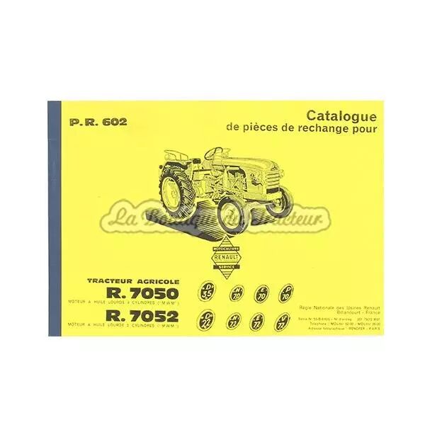 Renault R7050-R7052 spare parts catalog