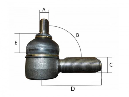 Rotule de direction avant à visser MF 35, FORD 2N, 8N, 9N ->145 OEM: 1862029M91