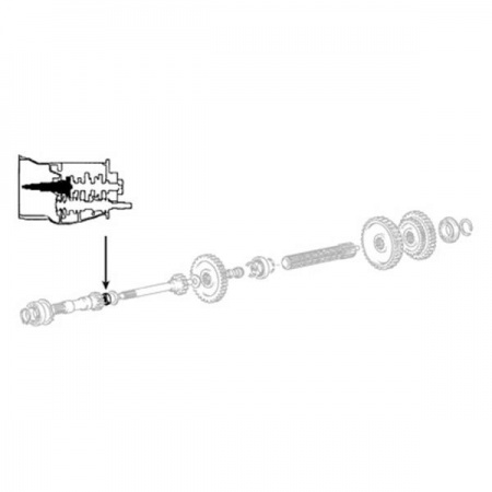 Sello de aceite de la caja de salida Massey Ferguson 35, 135, 140 (OEM: 195503M1)