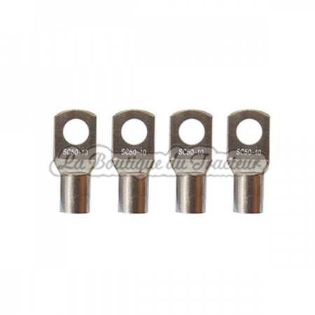 Set of 4 cable lugs 10 mm diameter
