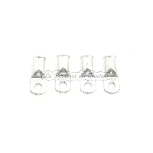 Set of 4 cable lugs 8mm diameter