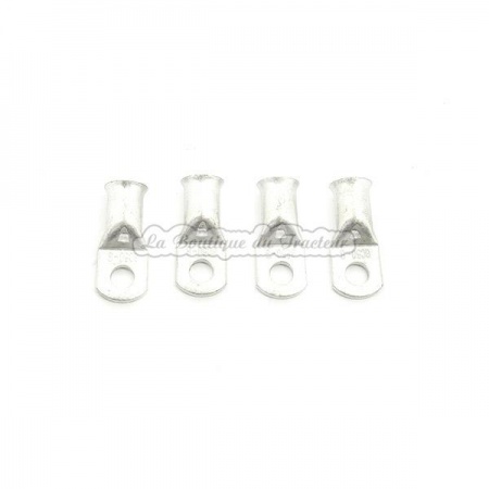 Set of 4 cable lugs 8mm diameter
