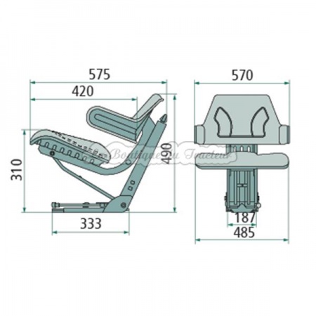 Siège complet enveloppant pour John Deere modèle Premium