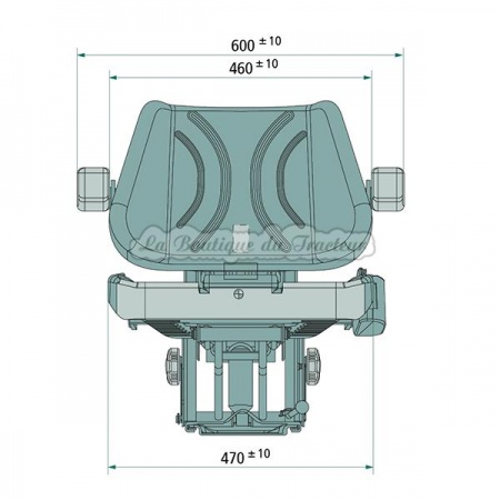 Siège universel à suspension tracteur /chariot élévateur avec ceinture de sécurité modèle Premium