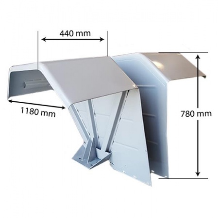 Square fenders Ford series 5000, 6000, 7000 (the pair)