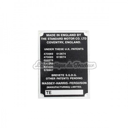 TEA TED FE35 nameplate