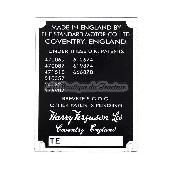 TED TEA nameplate