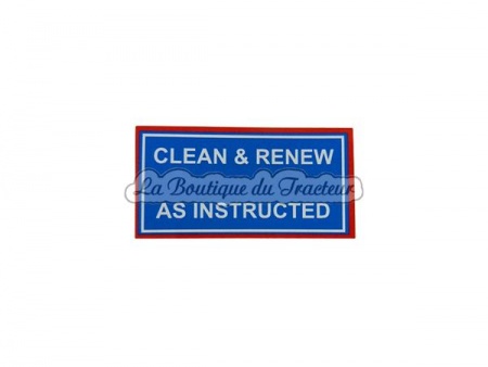 Tractor decal set for water filter